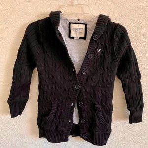 Cute Knit Button Sweater with Hood